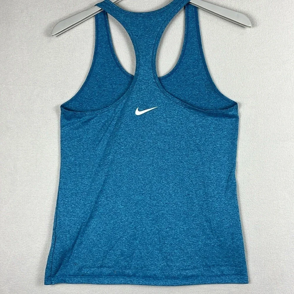 Nike Dri-Fit Racerback‎ Tank Top Just Do It Women's Size Small Blue Graphic